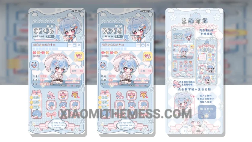 Winter Maid Cafe HyperOS Theme for Xiaomi and Redmi Phones