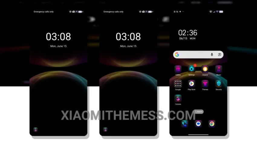 Reduced Aurora HyperOS Theme for Xiaomi and Redmi Phones