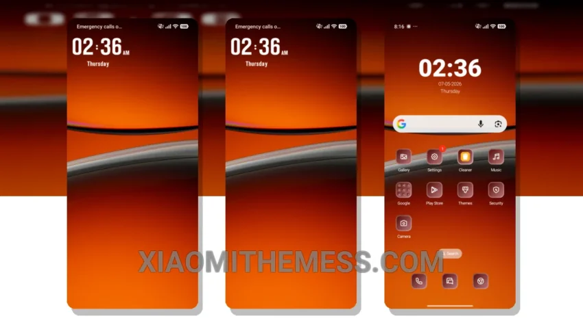 Soft Orange Theme MIUI Themes for Xiaomi and Redmi Devices