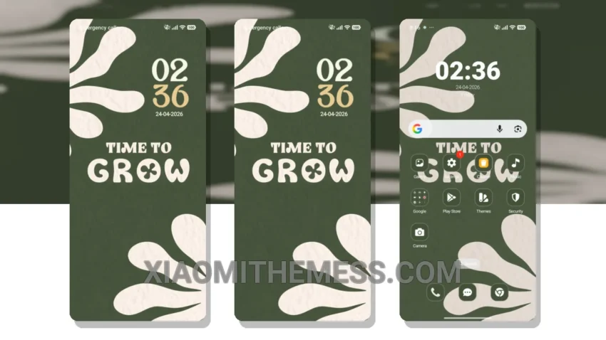Time to Grow: The Elegant Dark Mode HyperOS Theme for a Seamless Xiaomi Experience