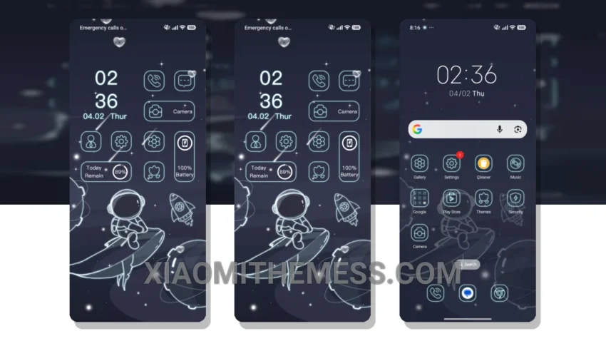 Space Fun MIUI Themes for Xiaomi and Redmi Devices