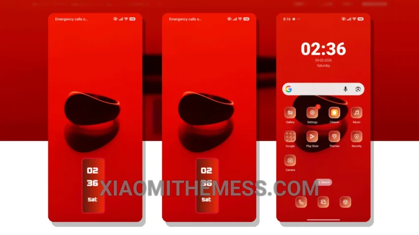 Red Ball Theme MIUI Themes for Xiaomi and Redmi Devices