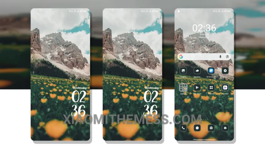 Mountain Flowers HyperOS Theme for Xiaomi and Redmi Phones