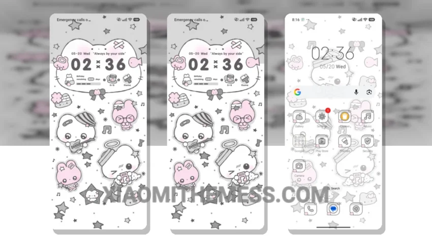 Vintage Gloom Cat: Elegant Dark Theme for Xiaomi