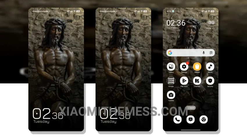 Jesus Christ Theme: Elegant Minimalism for Xiaomi and Redmi Devices