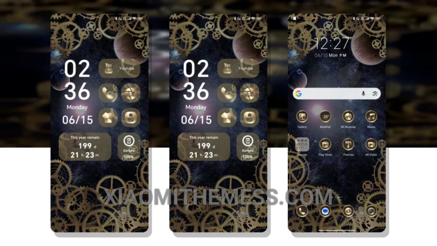 Time Space Cogwork: A Futuristic HyperOS Theme with a Steampunk Twist for Xiaomi and Redmi Phones