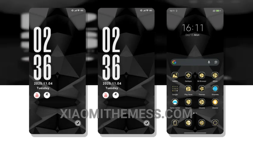 Embracing Elegance: Minimal Black Geo Theme for HyperOS and MIUI
