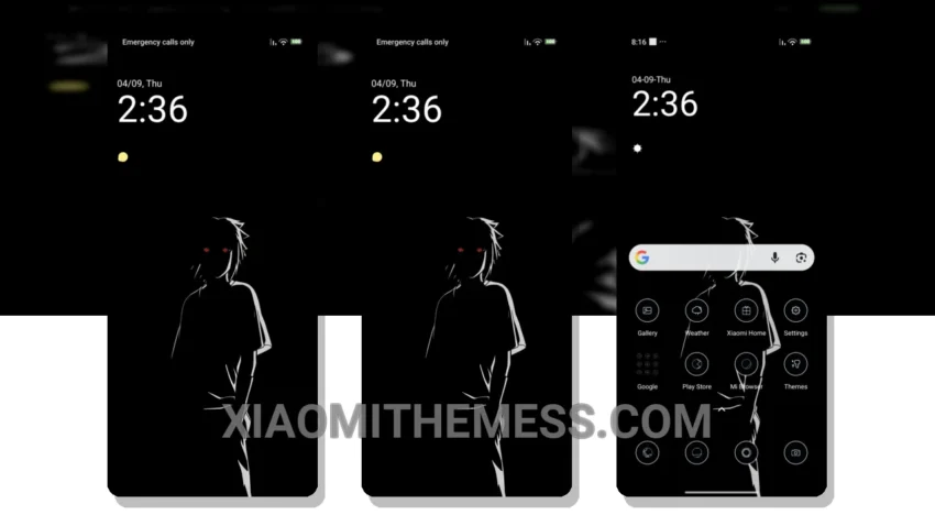 Black Minimalist HyperOS Theme for Xiaomi and Redmi Phones