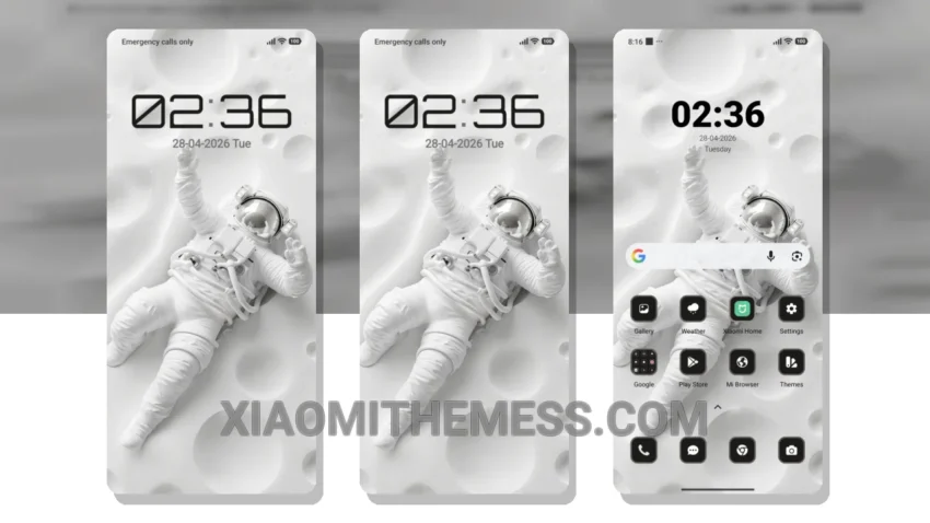 Cosmic Silence: Minimalist Dark Mode Theme for Xiaomi