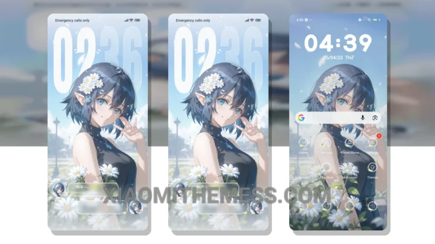 Girl in the Garden HyperOS Theme for Xiaomi and Redmi Phones