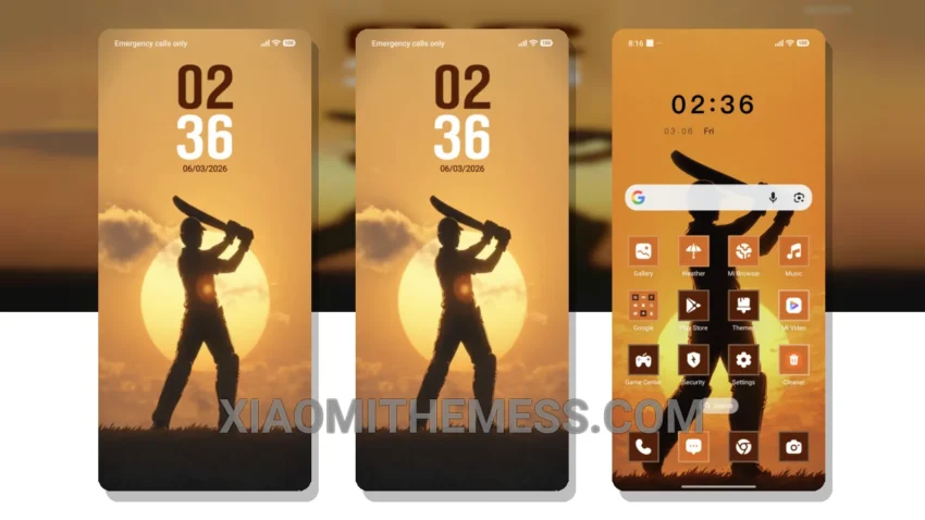 Sunset Shot: Warm Minimalist HyperOS Theme for Xiaomi Phones