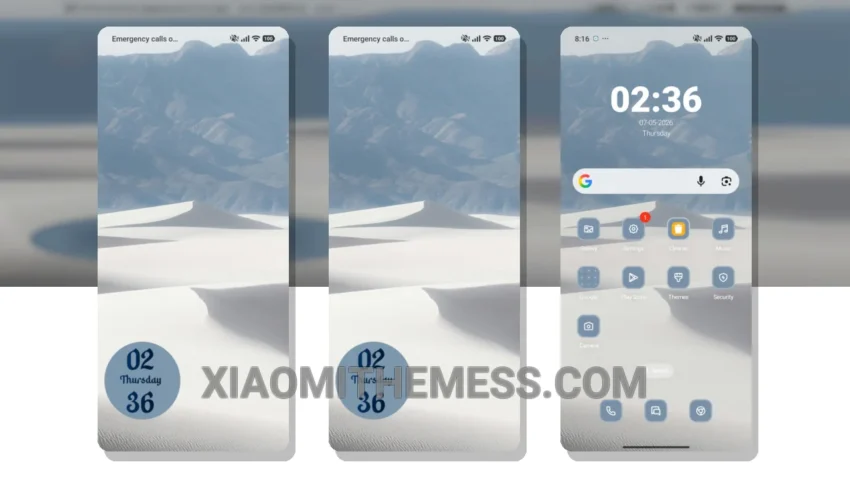 White Sand HyperOS Theme for Xiaomi and Redmi Phones