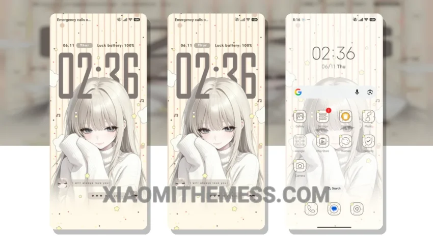 Cute Little Angel: The Delicate Pastel HyperOS Theme for Xiaomi