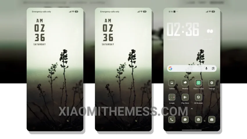 Foggy Sky HyperOS Theme: Dark Mode Elegance for Xiaomi and Redmi Devices