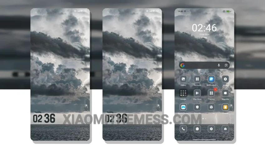 Sea Thunder MTZ Theme: Elegance of Dark Mode for Xiaomi and Redmi Devices