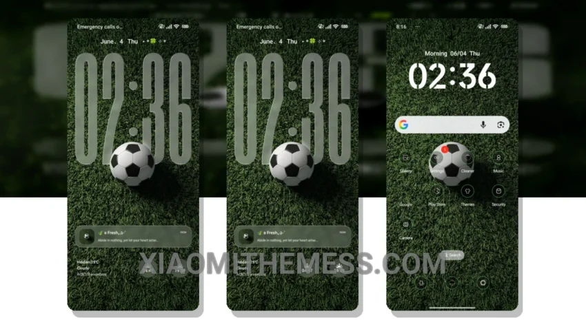 A Football Theme: Minimalistic Design for Xiaomi and Redmi Devices