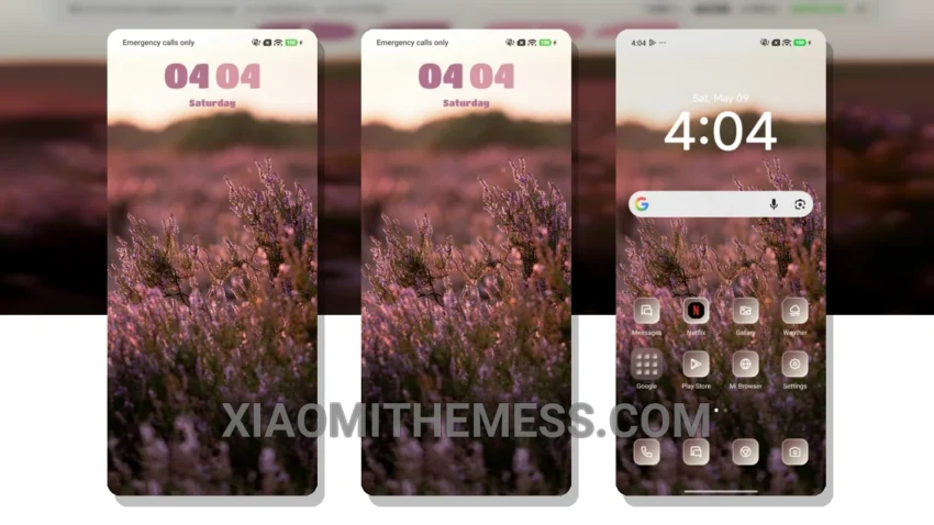 Purple Field HyperOS Theme for Xiaomi and Redmi Phones