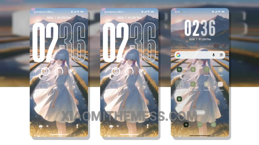 Country Girl Theme: Elegant Dark Mode for Xiaomi