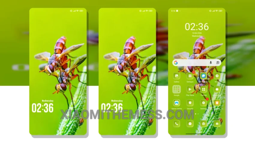 Green Insects MIUI Themes for Xiaomi and Redmi Devices