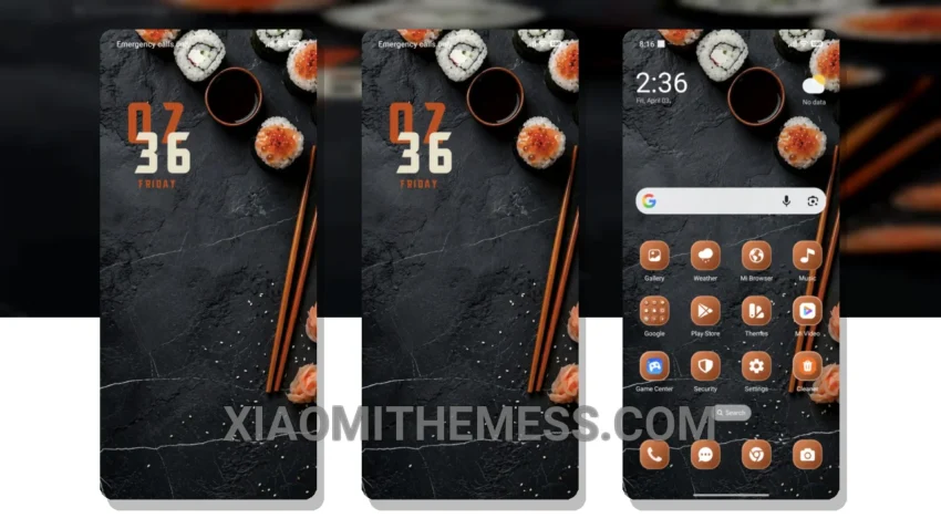 Sushi Vibes HyperOS Theme for Xiaomi and Redmi Phones