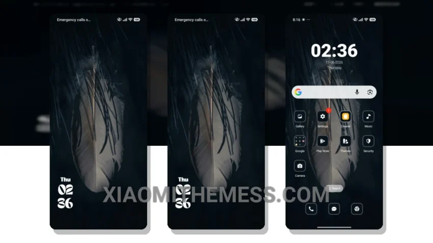 White Feather MTZ Theme: Elegant Minimalism for Xiaomi Devices
