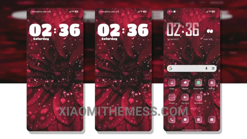 Dahlia Flower: A Minimalist Dark Elegance HyperOS Theme for Xiaomi