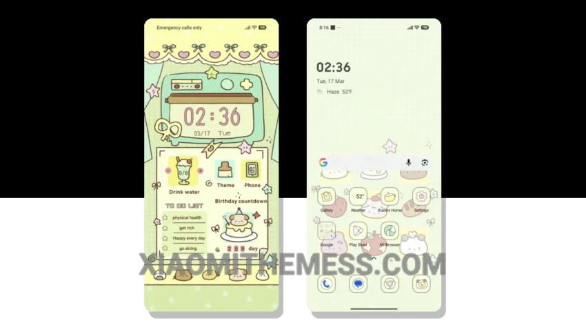 Baking Cute Hut MIUI Themes for Xiaomi and Redmi Devices