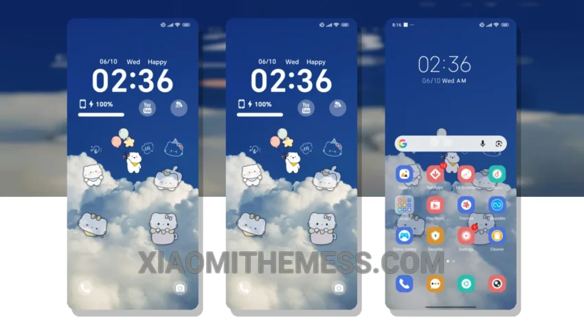 Cloud Play Kitty: The Minimalist HyperOS Theme With a Touch of Whimsy