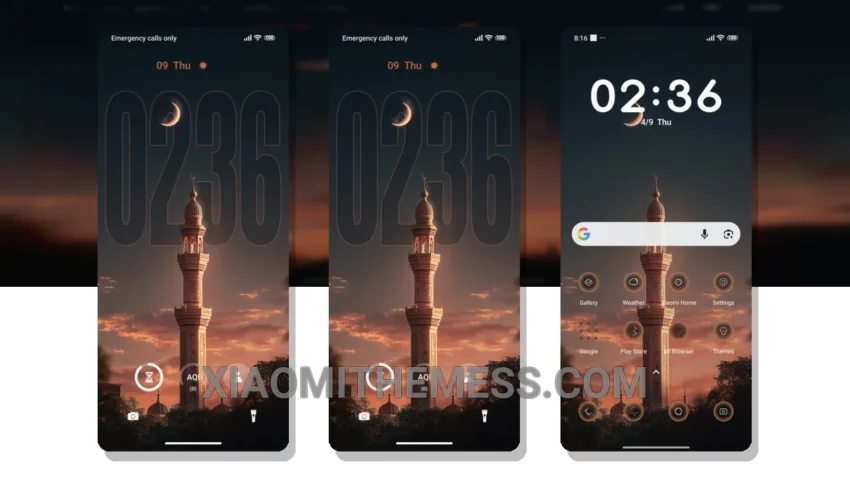 Red Moon MTZ Theme: Sleek, Minimalist Design for Xiaomi