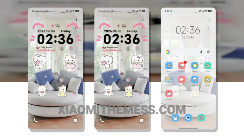 Xiaomi with the Soothing Window Chill Light Theme