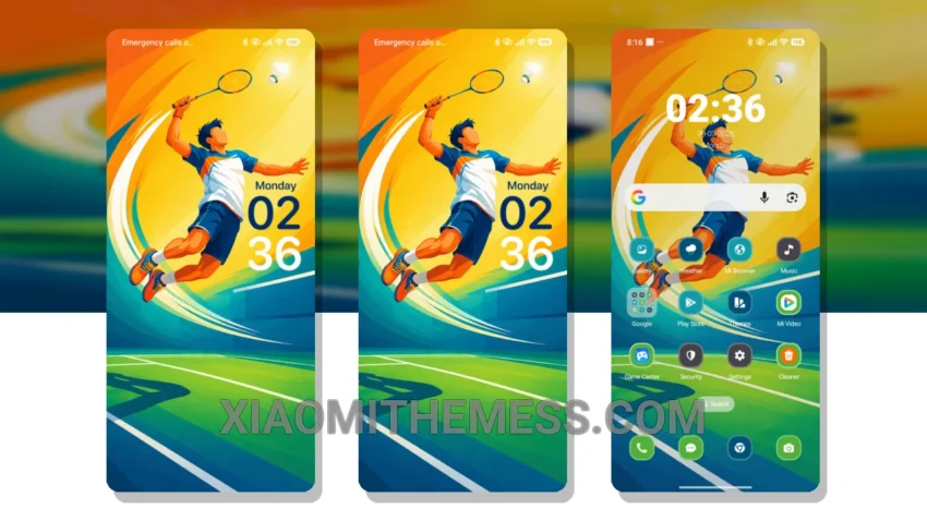 Sport Surge: Minimal Vibrant HyperOS Theme for Xiaomi