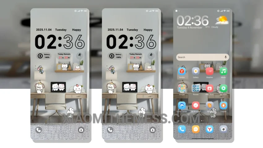Dark Elegance: Embracing Battery-Saving Cute Desk Study Theme for Xiaomi