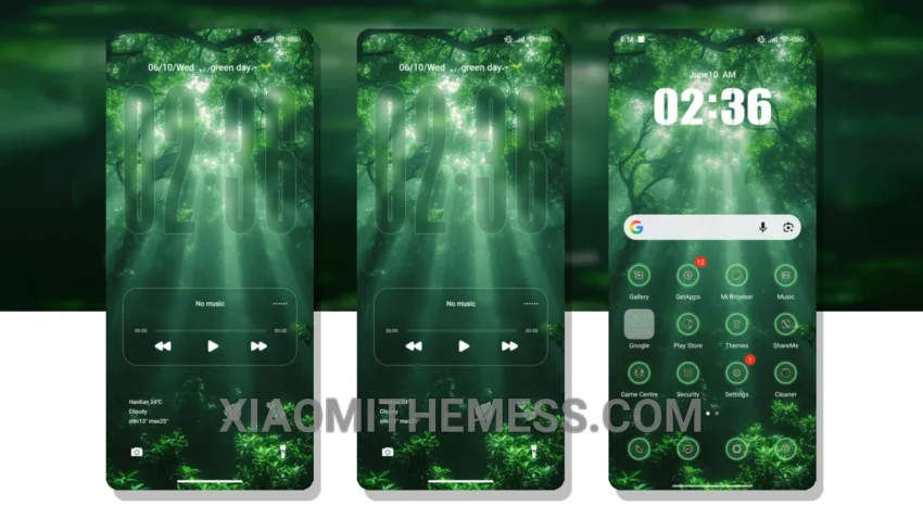 Green Theme MIUI Themes for Xiaomi and Redmi Devices