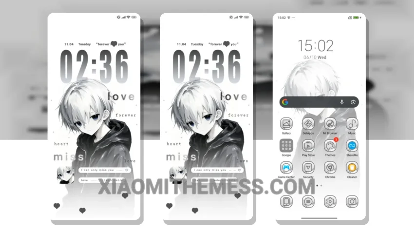 Dark Love You HyperOS Theme for Xiaomi and Redmi Phones