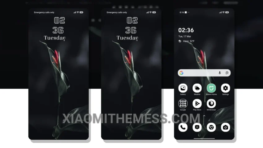 Crimson Bud HyperOS Theme for Xiaomi and Redmi Phones