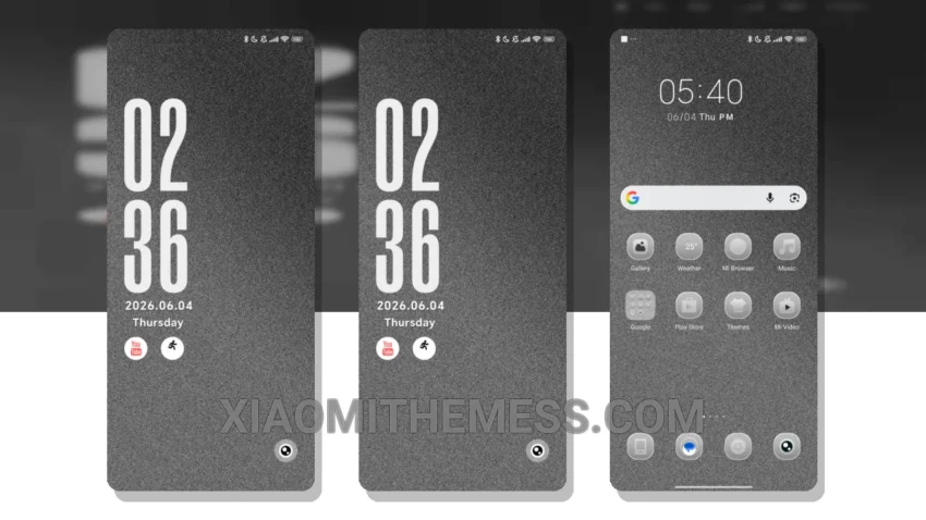 Frost Screen Lite: Elegant Dark Mode HyperOS Theme With a Touch of Minimalism