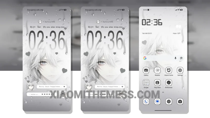 Longing Gaze: Soft Pastel Beauty for Xiaomi Phones