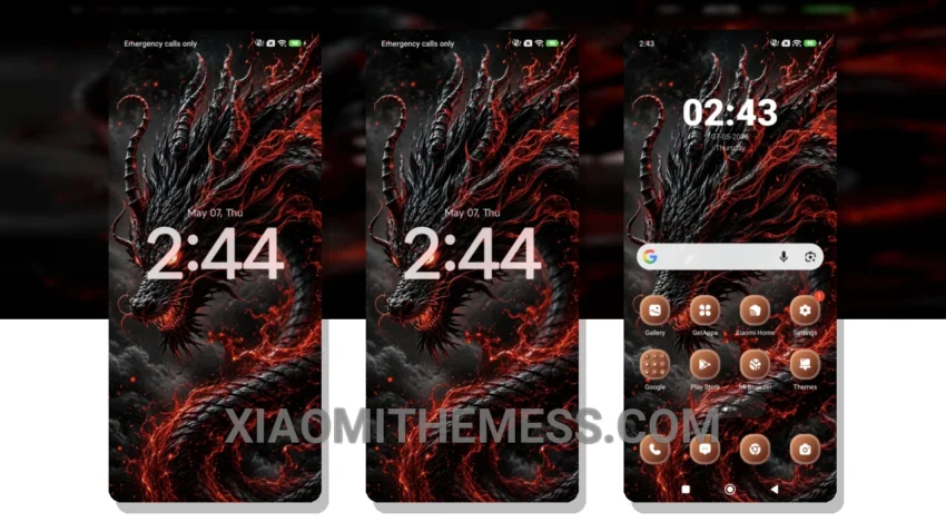 Crimson Passion HyperOS Theme: Dark Mode Optimization for Xiaomi
