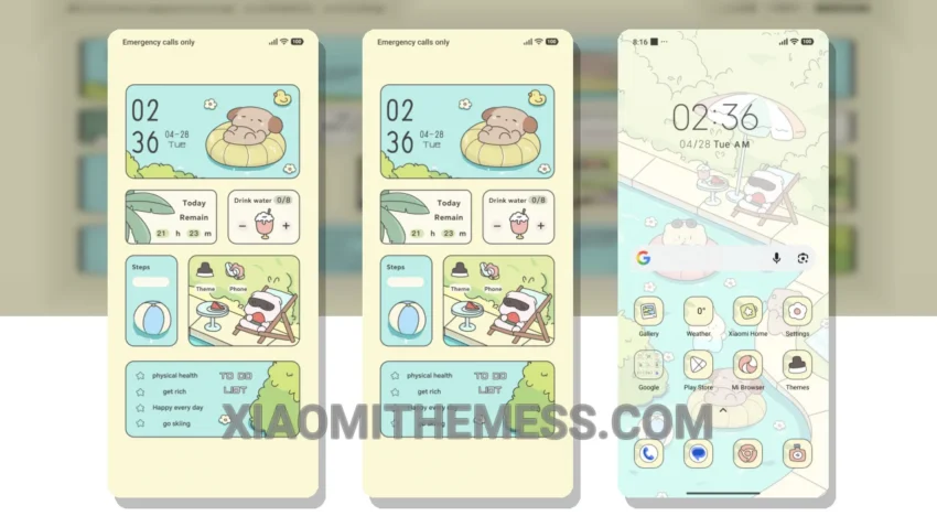 Summer Swim Party MTZ theme and How To Apply MTZ Theme