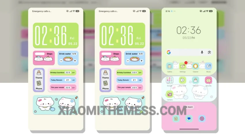 Cute Clash Kitty MTZ theme and How To Apply MTZ Theme